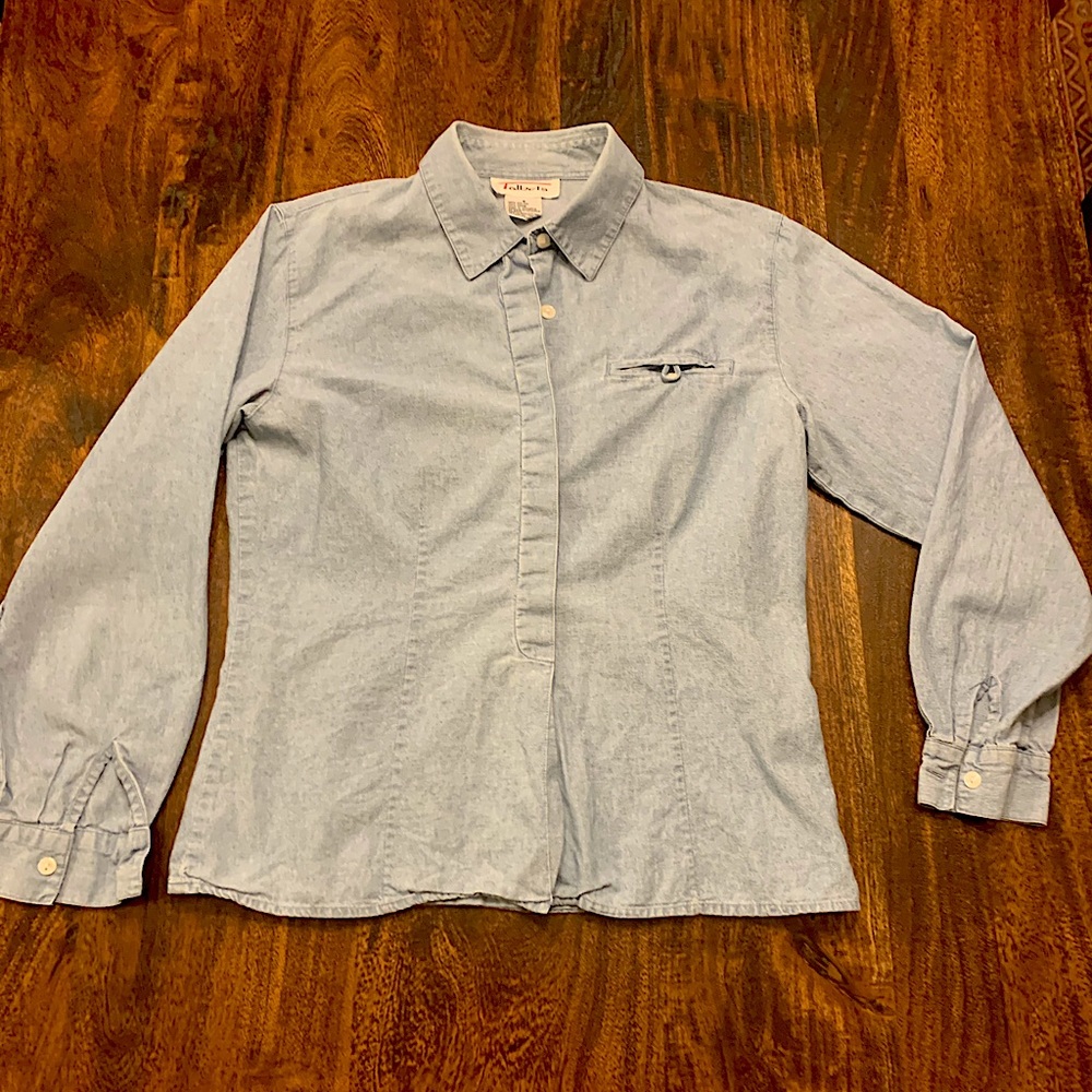 Talbots- Denim Button Down - Size Small - image 1